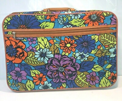 Vtg Flower Power Suitcase Luggage 60-70s Retro Bantam Canvas 18x13 Boho Hippie | eBay US