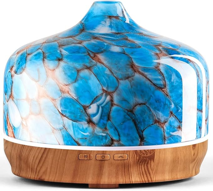 Porseme 500ml Glass Essential Oil Diffuser Aromatherapy Ultrasonic Cool Mist Humidifier 15-21 Run... | Amazon (US)