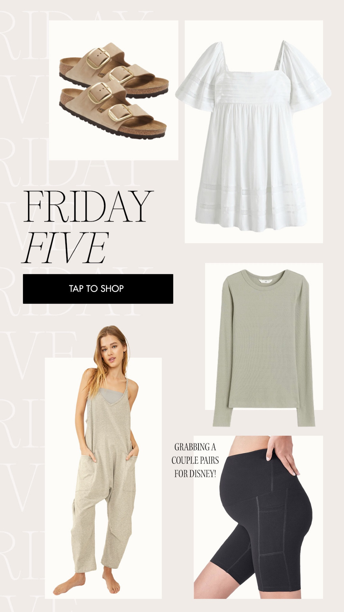 This weeks Friday 5❤️ ordering more hot shot onesies — this heathered one is so cute! I love!! Also these Birks I lived in last summer and can’t get over this color 🥰 they’ll sell out for sure so snag now!! 

Friday five, free people. H&M, maternity shorts, biker shorts, Abercrombie, white dress, Birkenstocks 

#LTKfindsunder100 #LTKshoecrush #LTKSeasonal