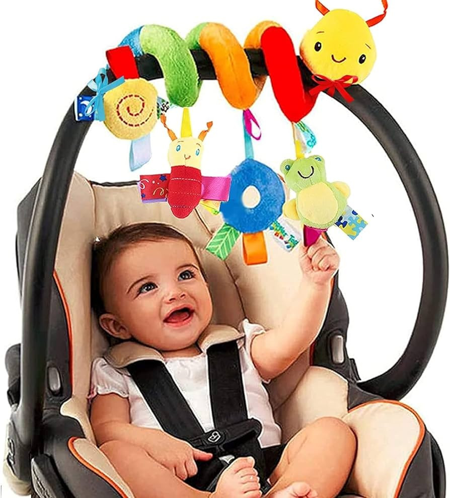 FPVERA Spiral Car Seat & Stroller Activity Toy - Baby Sensory Toys Soft Hanging Toys for Babies 0... | Amazon (US)