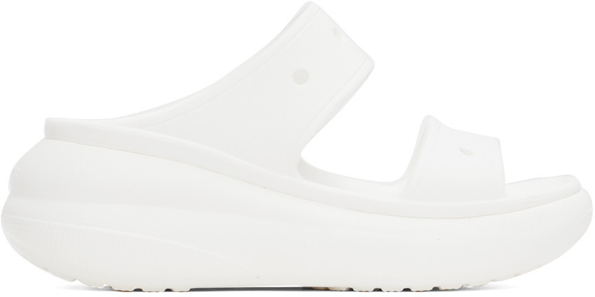 Crocs White Crush Sandals | SSENSE