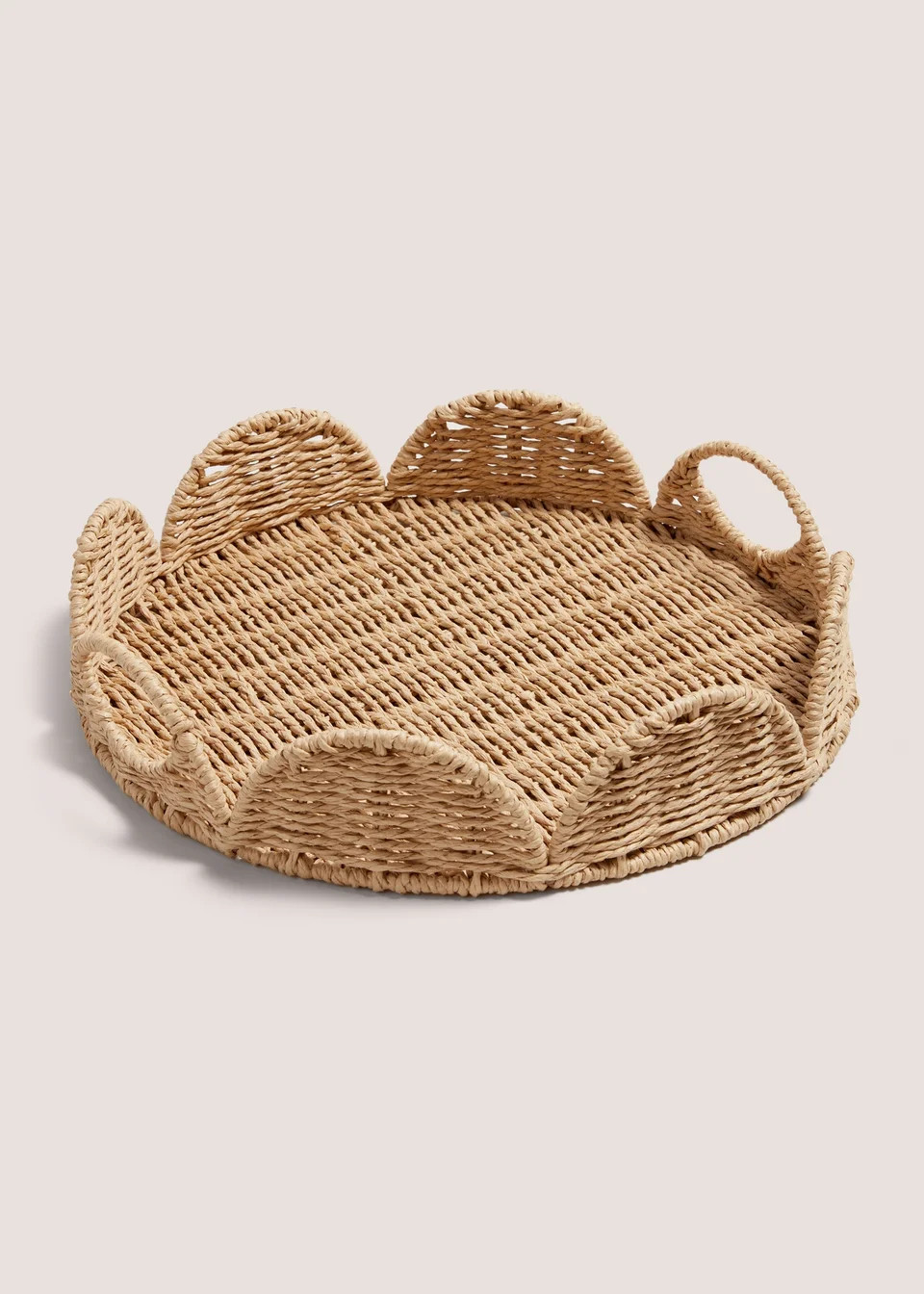 Retreat Round Scalloped Tray | Matalan (UK)