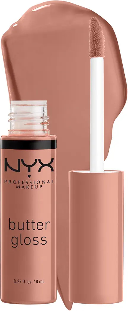 NYX PROFESSIONAL MAKEUP Butter Gloss, Non-Sticky Lip Gloss - Madeleine (Mid-Tone Nude) | Amazon (US)