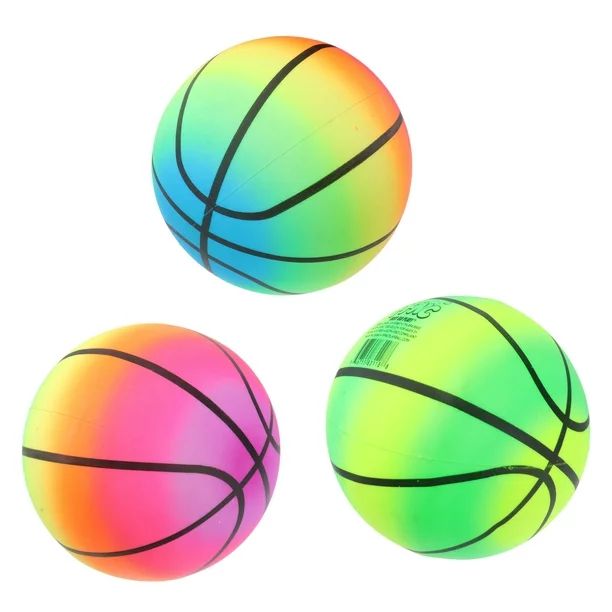 3 Pcs 16 CM Rainbow Balls Elastic Eco-friendly PVC Beach Play Ball Kickball Flap Ball Children To... | Walmart (US)
