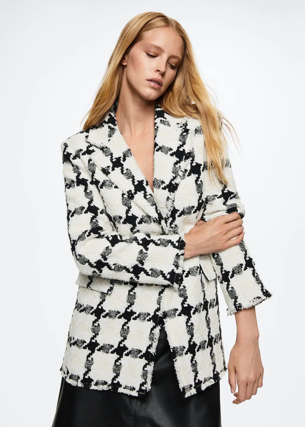Checked tweed coat | MANGO (US)