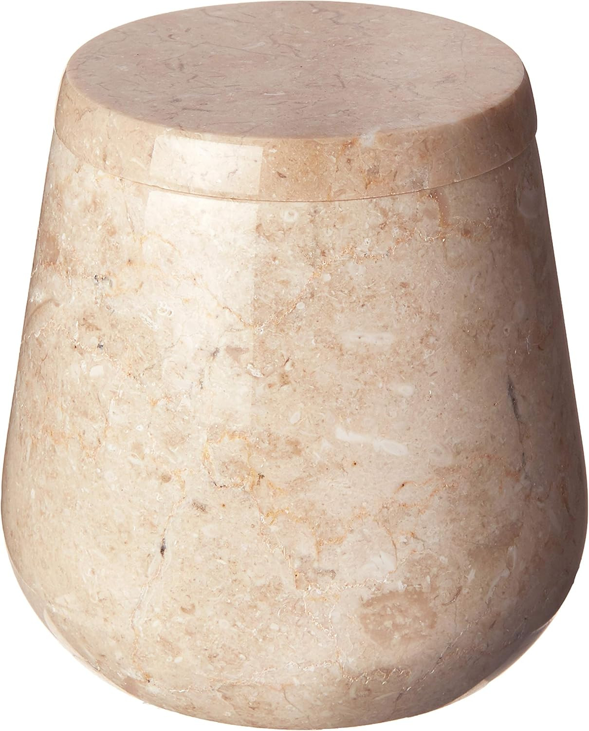 Creative Home Natural Champagne Marble Dalton Collection Cotton Ball Swab Holder Countertop Stora... | Amazon (US)