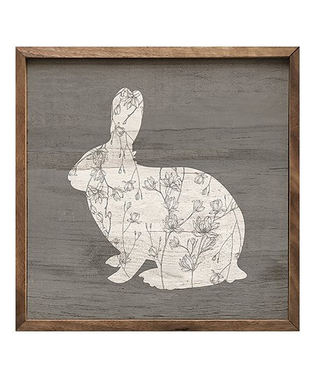 Floral Rabbit Framed Wall Art | Zulily
