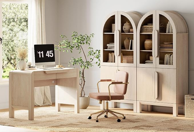 WAMPAT 3-Pieces Home Office Furniture Set – 47.2" Wooden Desk with 2 Drawers & Charging Station... | Amazon (US)