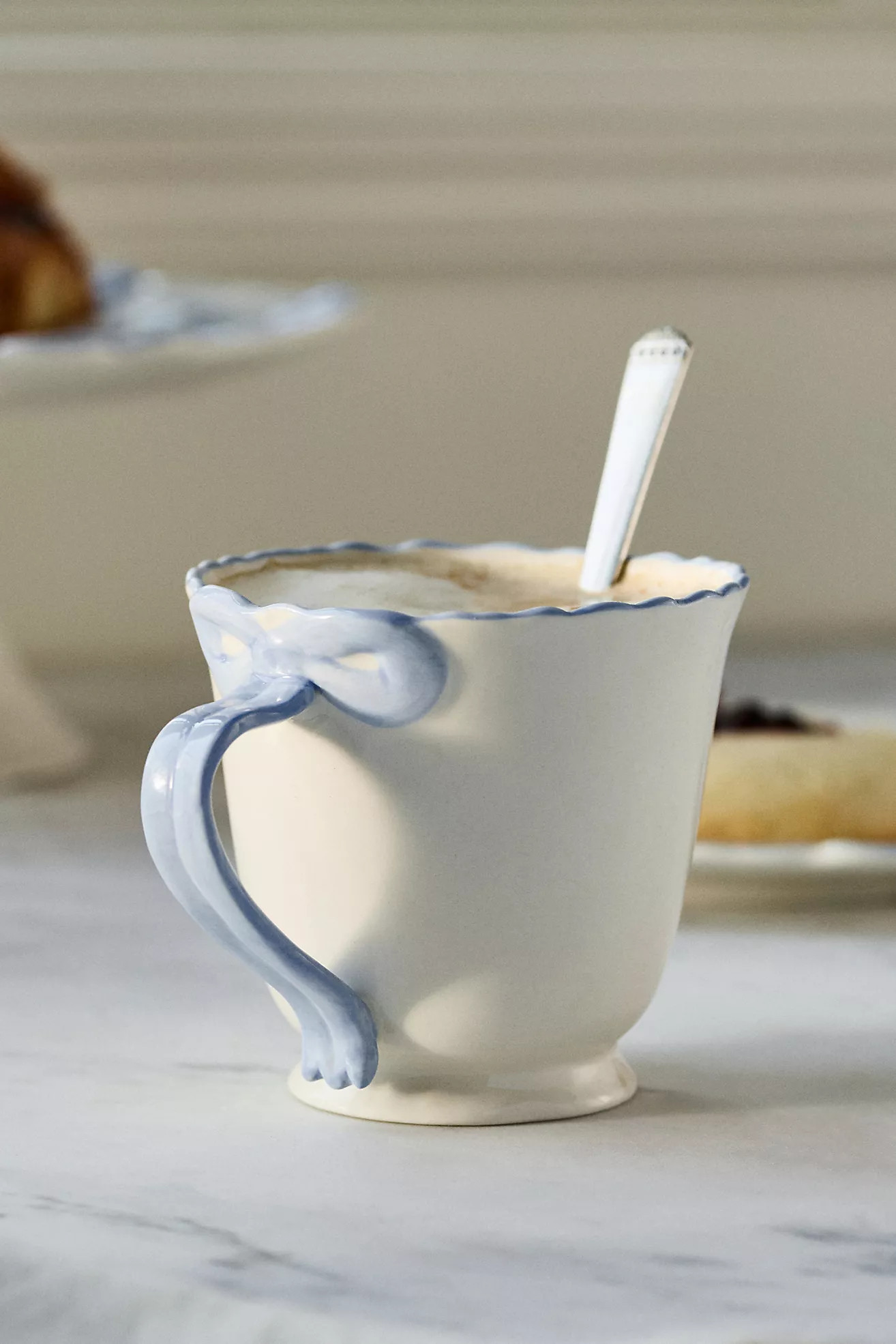 Benedita Bow Stoneware Mug | Anthropologie (US)
