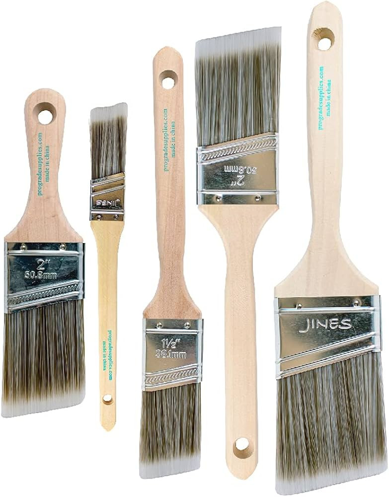 Vermeer Paint Brushes 5-Pack Angle Brushes in Assorted Sizes for All Latex and Oil Paints & Stain... | Amazon (US)