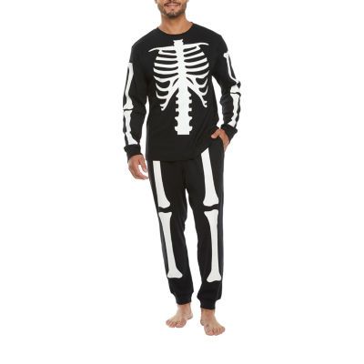 Mens Halloween Skeleton Long Sleeve 2-pc. Pant Pajama Set | JCPenney