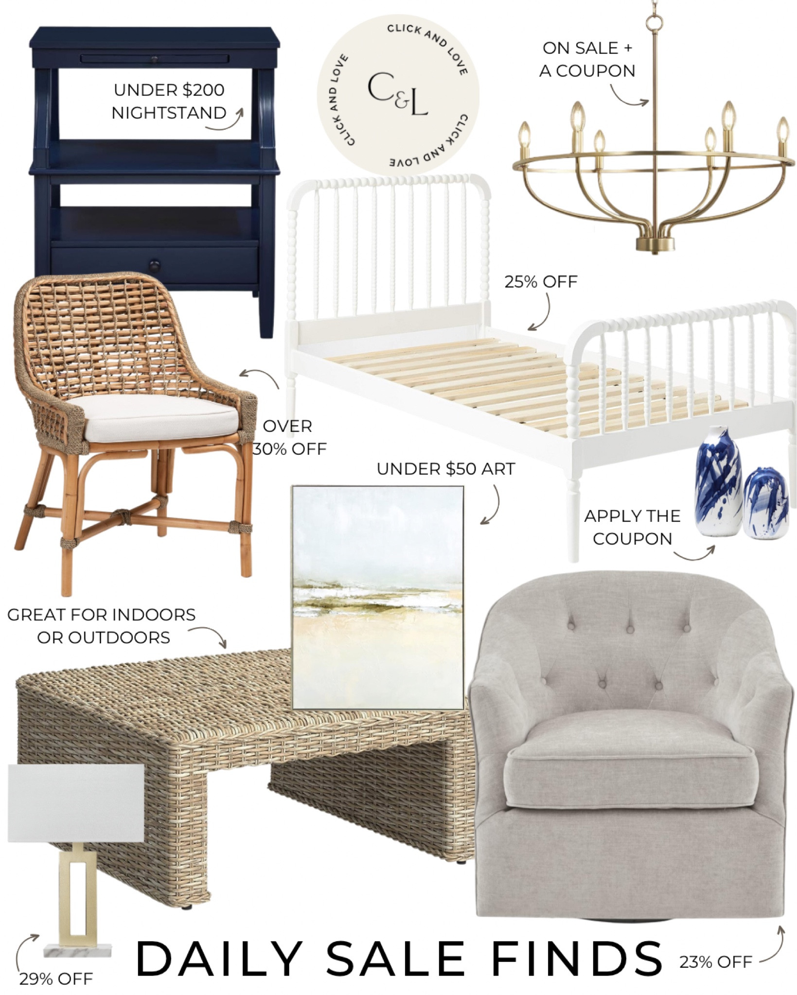 Home decor finds on sale now! I love this coffee table for a coastal space or patio! 

Coffee table. Accent chair, armchair, lamp, art, wall decor, dining chair, bed frame, chandelier, nightstand, end table, vase, decorative accessories, budget friendly home decor, modern home decor, traditional home decor, bedroom, guest room, living room, dining room, entryway, bookcase decor, Amazon, Amazon home, Amazon finds, Amazon must haves, Amazon sale, sale finds, sale alert, sale #amazon #amazonhome

#LTKstyletip #LTKsalealert #LTKhome