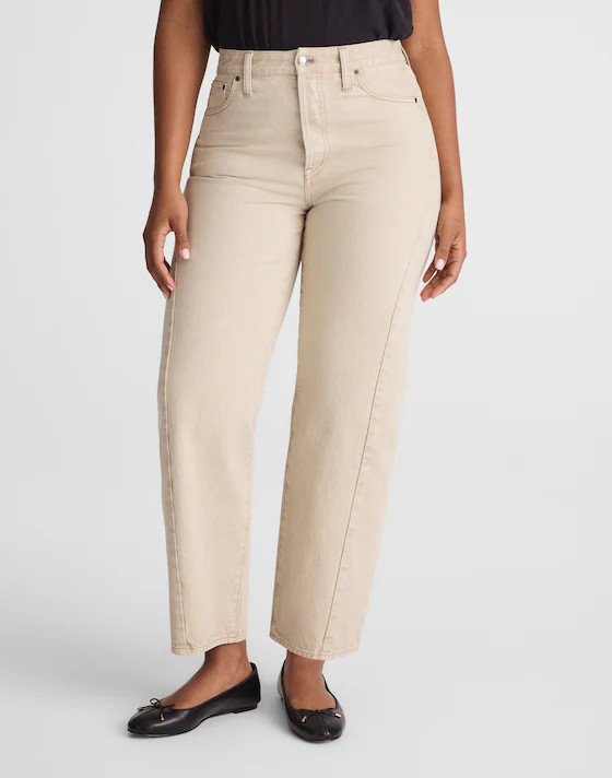 Curvy Pieced Barrel-Leg Jeans | Madewell