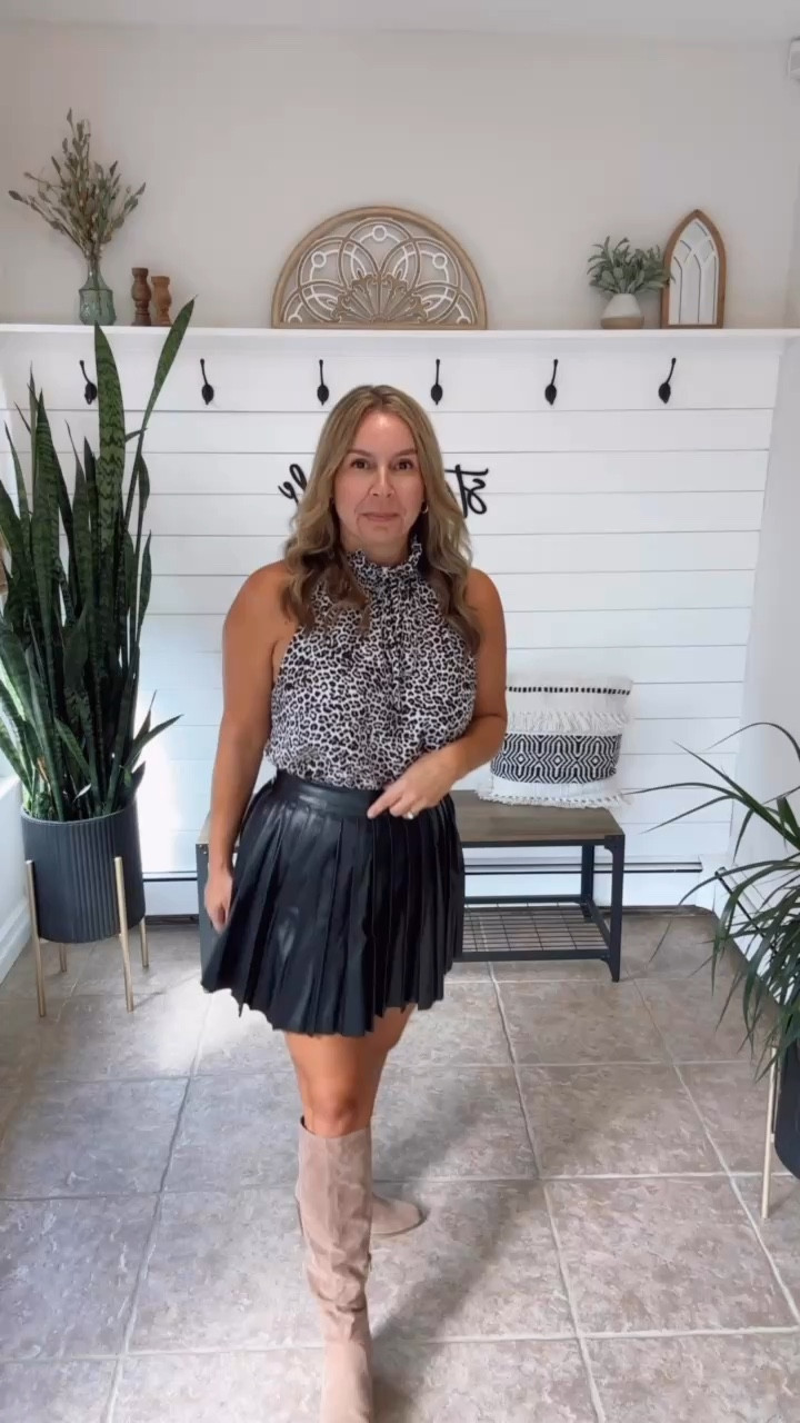 Fall date night outfit or cute for a holiday outfit. I’m wearing a large in the faux leather skirt, top and blazer. Boots tts









Amazon, thanksgiving outfit, eras tour outfit #ltkmidsize #ltkover40

#LTKHoliday #LTKParties #LTKVideo