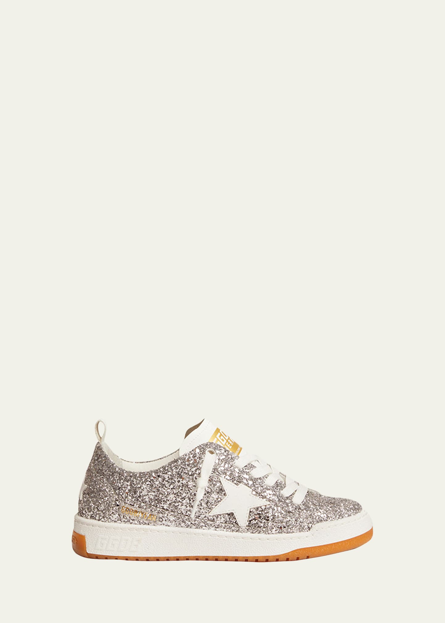 Golden Goose Yeah Glitter Upper Leather Tongue And Star Sneakers | Bergdorf Goodman