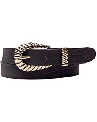 ALAIX Belts for women Women's Belts Silver Gold Buckle leather belts Black Western belts Jeans Pa... | Amazon (US)