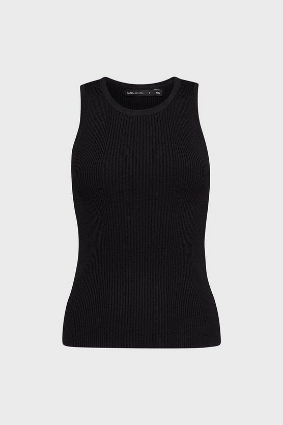 Knitted Rib Crew Neck Vest Top curated on LTK
