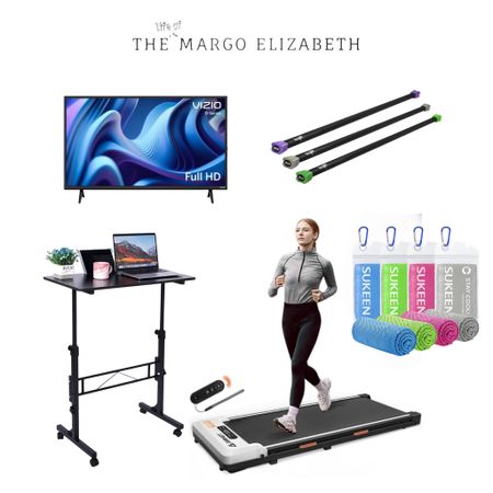 Workout Room Reset 🏋️‍♀️💪🏼👟

This TV is on sale and has amazing reviews. Just ordered for same day delivery for tomorrow - courtesy of @shipt ! 

The TV will be setup across from my walking pad for a nice distraction and to hopefully keep me walking longer 🙏🏼🙌🏼

Ordered this desk to go with my walking pad - will be nice to rest my phone, keep water and the walking pad remote on while I’m working out. 

This walking pad has been amazing “so far so good!” Love that it has a remote to help slow down or speed up during my walks. It shows time, distance, calories and speed all on a digital screen. It’s super quiet as far as treadmills go and honestly the speed catches up to me, it’s got some serious gas to it! 

When it’s kicking my ass and my sweat is pouring - I love these microfiber sweat towels. They’re also great for amusement parks or any outdoor recreation as you can dunk them in ice water then wring out for a refreshing and cooling towel. 

These little weighted bars might seem silly but they really help with squats, dead lifts etc. Super padded handles and come in several weight sets! 

Will share live pics of the space soon but for now these are my recently ordered upgrades! 

#LTKHome #LTKFitness #LTKActive