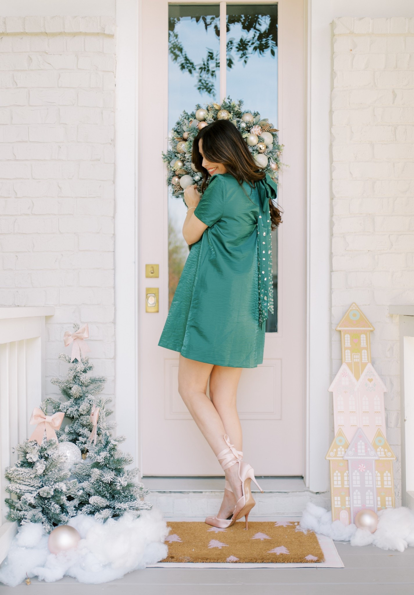 The prettiest green holiday party dress! Wore this to a festive tea party! 

#LTKCyberWeek 

#LTKootd #LTKHoliday