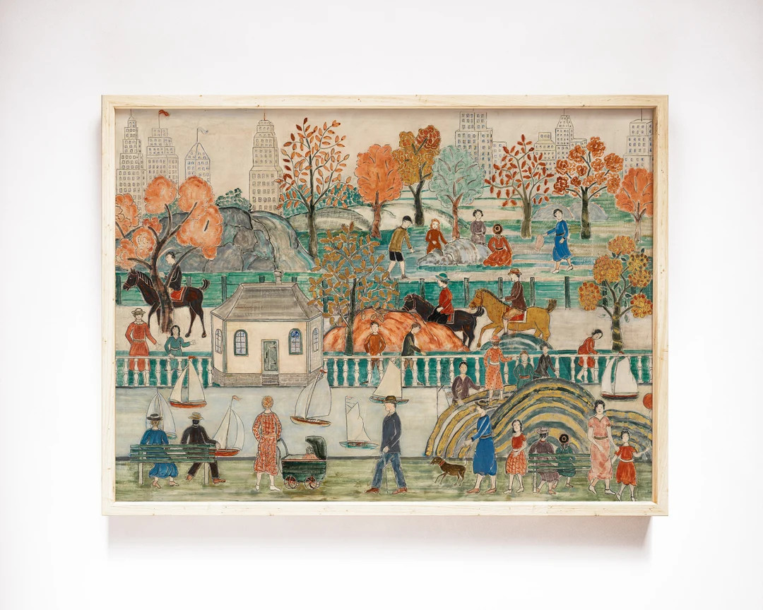 Vintage Central Park Painting, New York Print, Printable Art, Central Park Art Print, Vintage Cit... | Etsy (US)