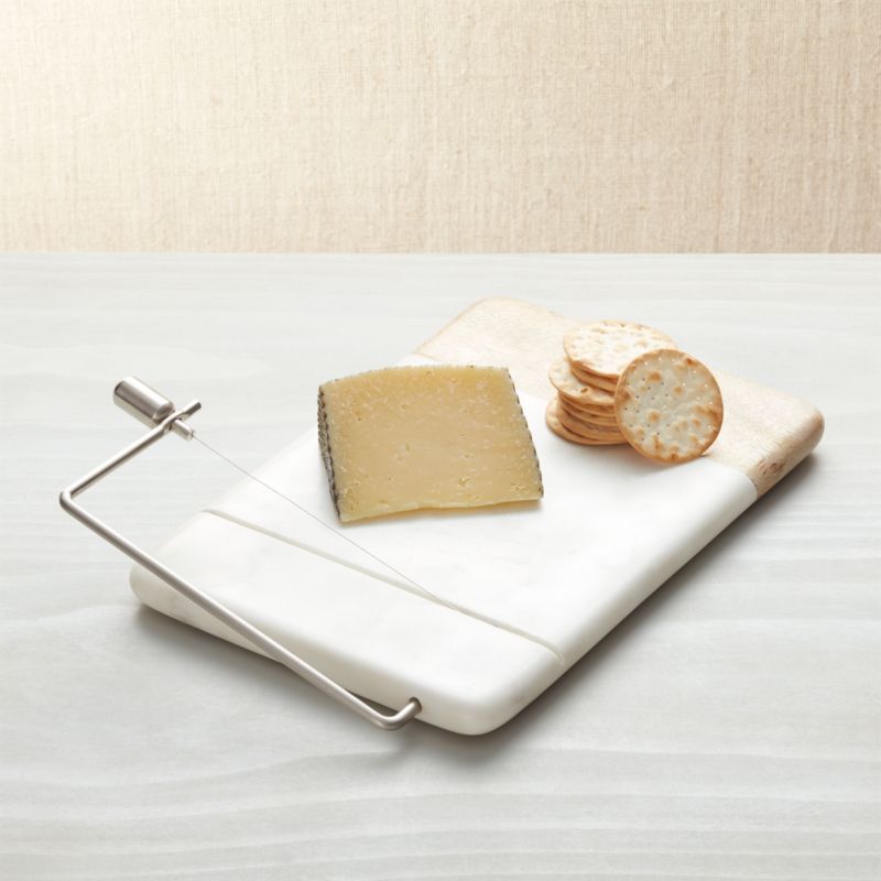 Wood Marble Cheese Slicer + Reviews | Crate and Barrel | Crate & Barrel