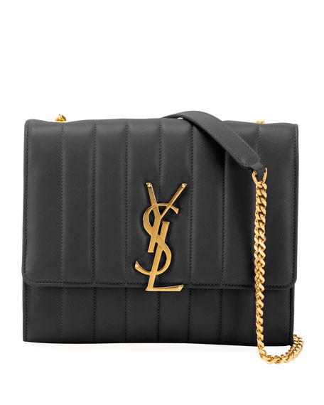 Saint Laurent Vicky Monogram YSL North/South Quilted Leather Wallet on Chain | Bergdorf Goodman