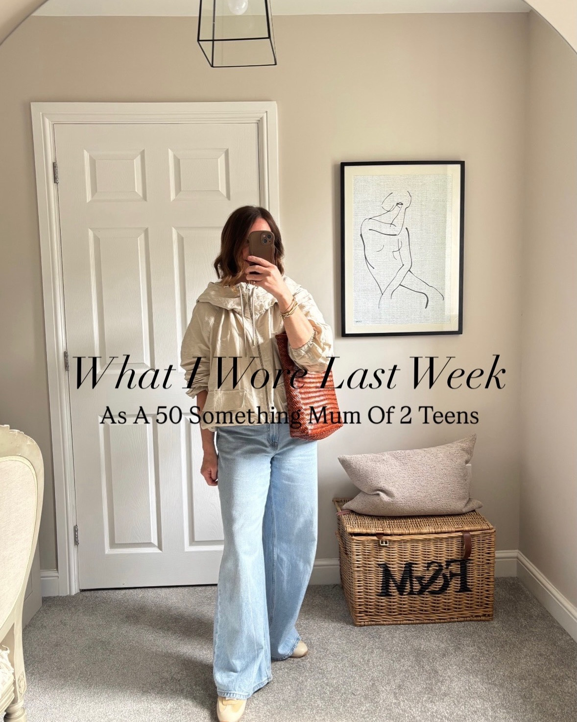 What I wore last week as a 50 something mum of 2 teens 

What I Wore Last Week 

FOR REF: 5ft 3 normally | size 12 top
Size 10/12 on my bottom half
Sizing
Varley Tops - Medium (size 12)
Varley Wide Legs - Small 28 inch inseam
Varley leggings - Small 25 inch inseam
WNU Shirt classic - size up 1 size to a 14
Cos T-Shirt - Medium
Sezane Max shirt Uk14 (sized up 1 for a more relaxed fit)
A+F jeans - last years drapey lightweight wide legs 28 30 inseam TTS
Gaspard cardigan- medium
 Agolde Pinch Waist 28 - run generous either ssize down 1 inch (i washed & dryed mine) 
COS parka - medium
Dutti blazer - 14  sized up 1 for a more oversized fit which I personally prefer in blazers 
Denim jacket - medium 


#LTKover50style #LTKstyletip #LTKspring

#LTKstyletip #LTKover50style #LTKspring