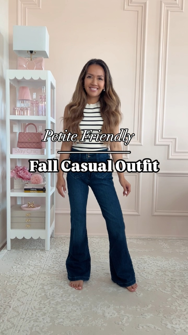 Love this fall transitional outfit! My jeans are on sale for under $50! 

Wearing 24 petite.

Striped bodysuit - XXS

Cardigan is old from Nordstrom but linked to a similar version! 

#LTKFindsUnder50 #LTKSaleAlert #LTKVideo