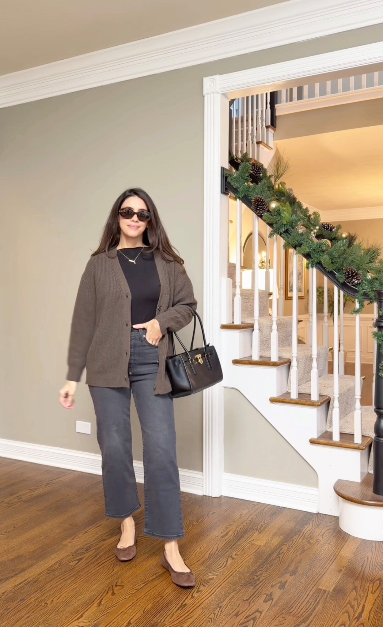 Mom approved jeans
This one is on sale now and runs TTS. I’m wearing a size 27
Cardigan size Small

#LTKCyberWeek #LTKSeasonal #LTKFindsUnder50