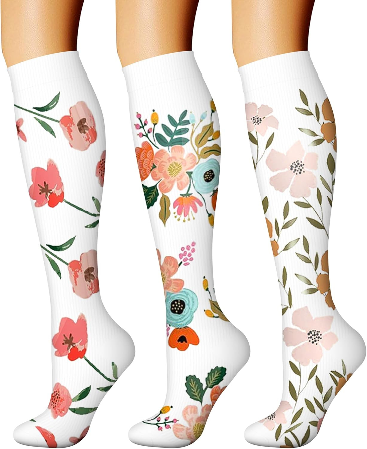 CHARMKING Compression Socks for Women & Men Circulation (3 Pairs) 15-20 mmHg is Best Support for ... | Amazon (US)