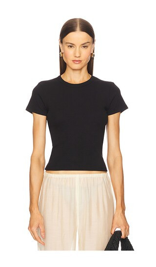 LESET Kelly Slim Fit Tee in Black. - size XS | Revolve Clothing (Global)