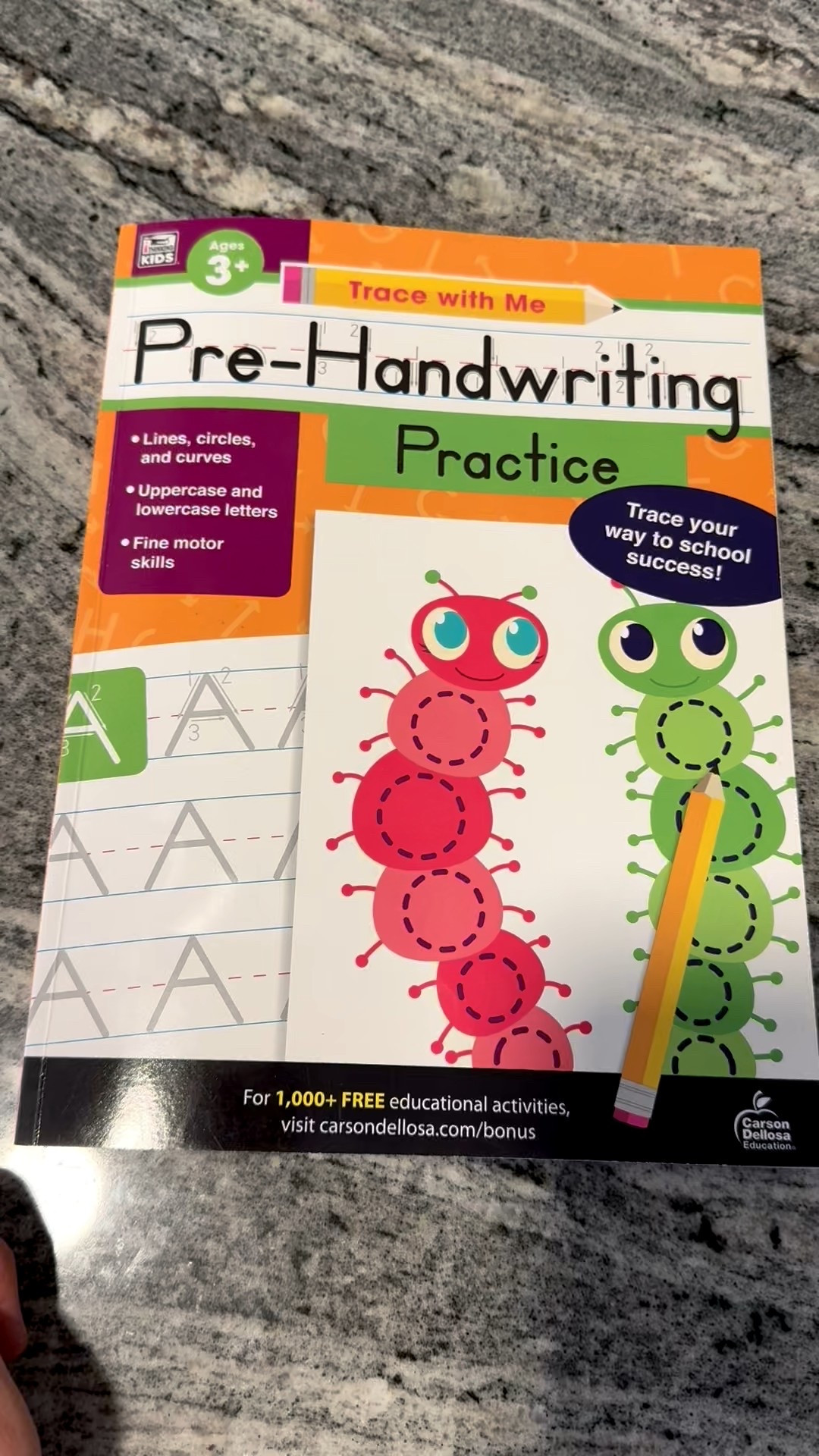 As a former teacher I love this pre handwriting book. It works on letter formations in a fun appealing way 