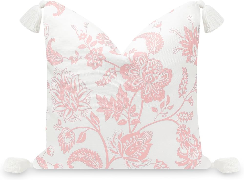 Hofdeco Premium Coastal Patio Indoor Outdoor Pillow Cover Only, 18"x18" Water Repellent for Backy... | Amazon (US)