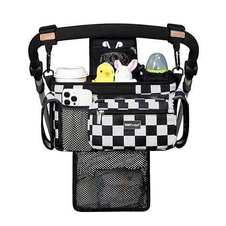 TOPDesign Universal Baby Stroller Organizer, Stroller Caddy with Detachable Mesh Bag & Heightened... | Amazon (US)