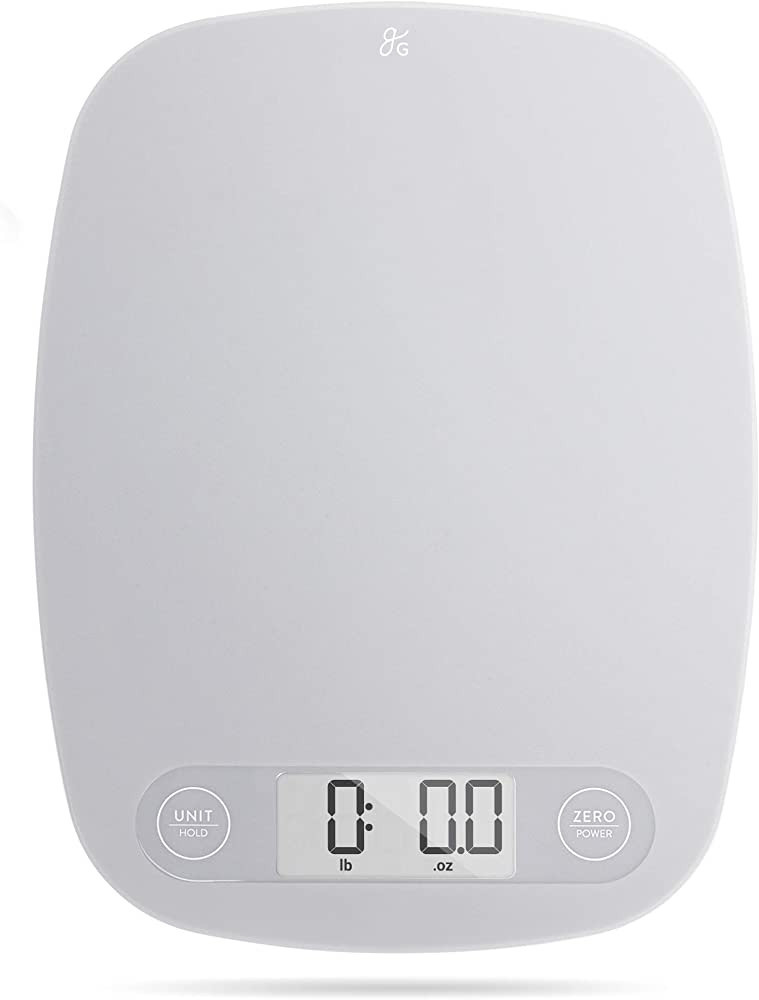 Greater Goods Gray Food Scale - Digital Display Shows Weight in Grams, Ounces, Milliliters, and P... | Amazon (US)