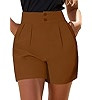 XinYangNi Women's Casual High Waisted Wide Leg Bermuda Shorts Summer Pleated Dressy Shorts with P... | Amazon (US)