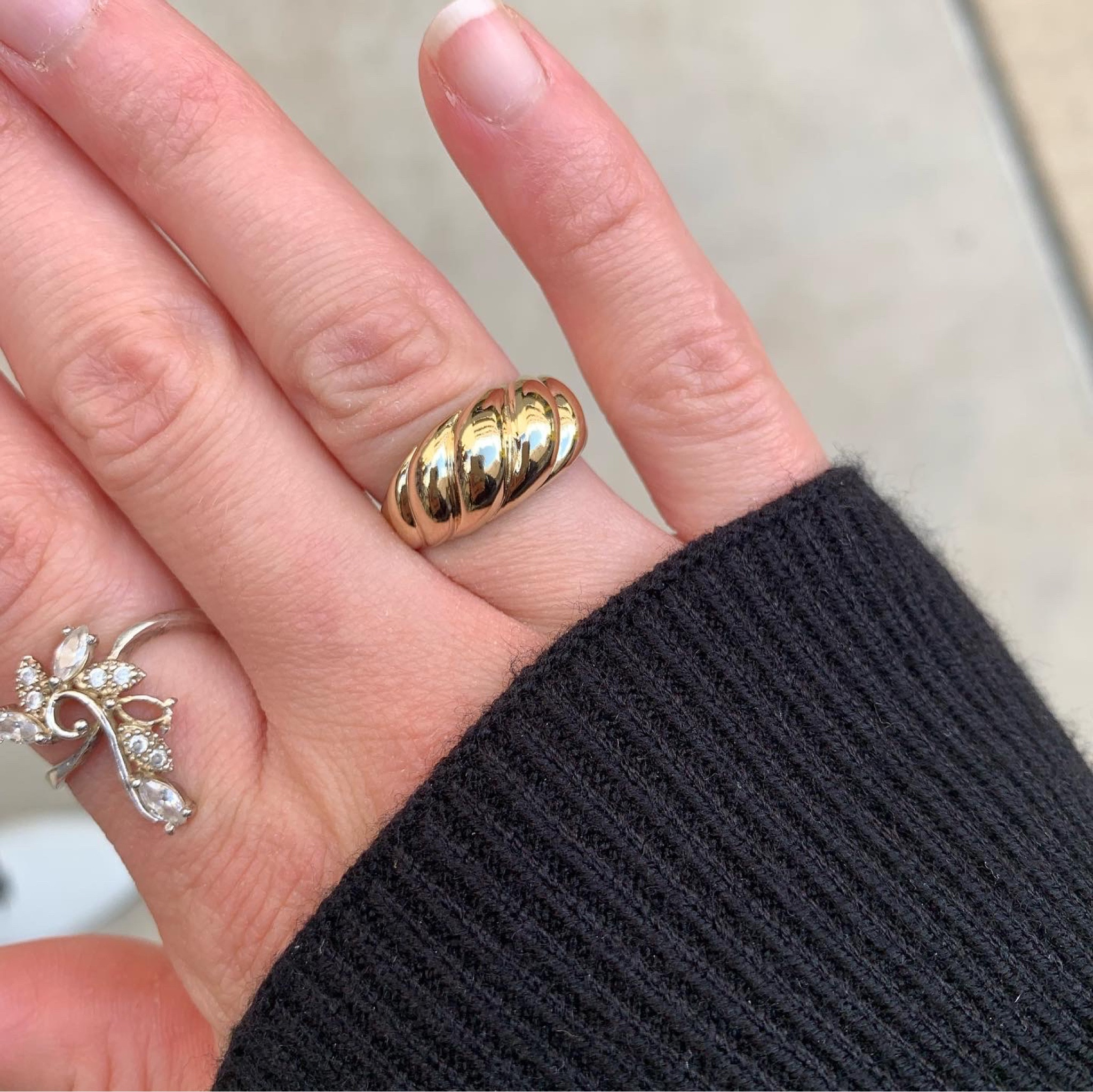 I absolutely fell in love with this croissant dome ring the moment I saw it. Definitely a classy ring for the elegant girl. 

#LTKunder100 #LTKHoliday #LTKSeasonal