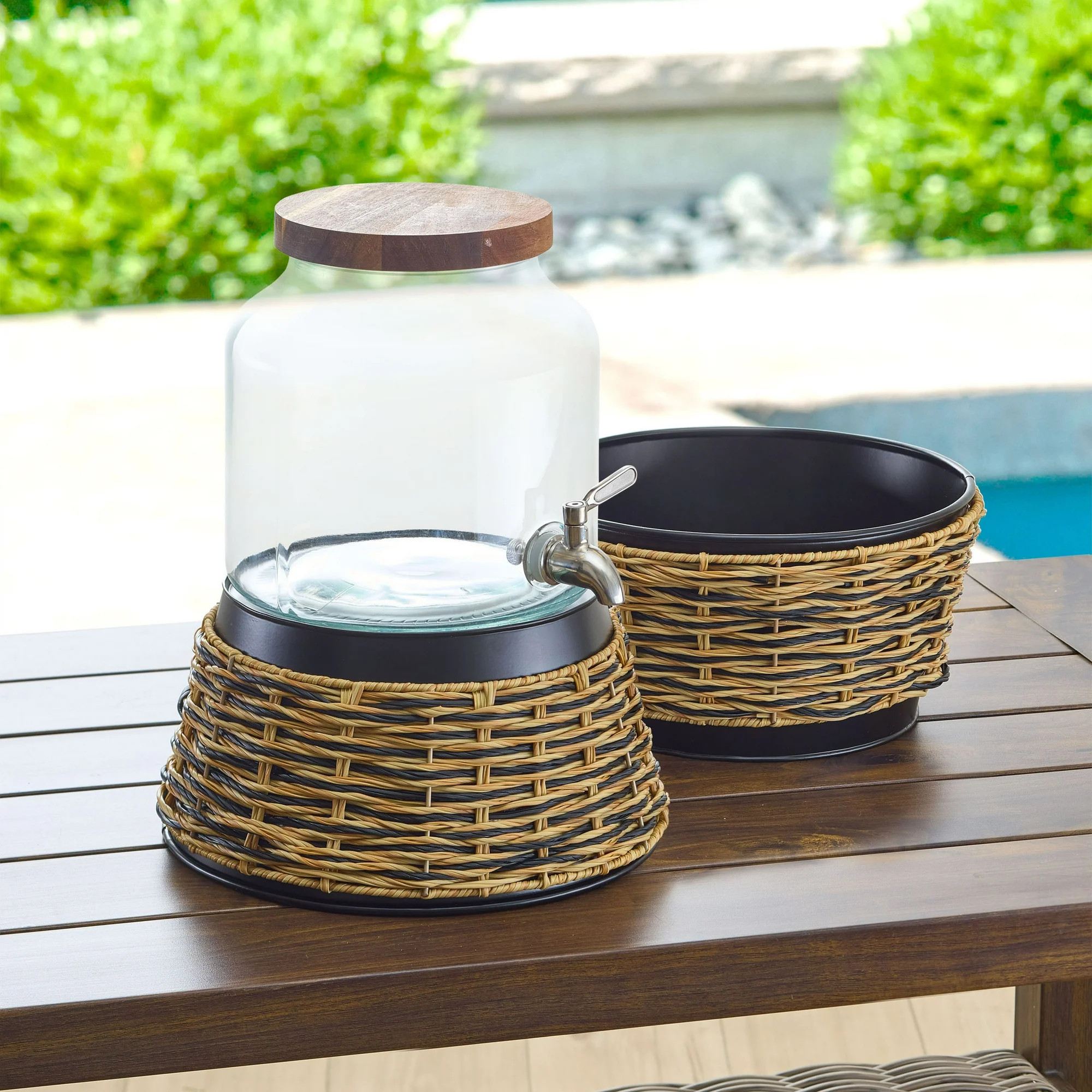 Better Homes & Gardens- Black Galvanized Dispenser Stand - Walmart.com | Walmart (US)