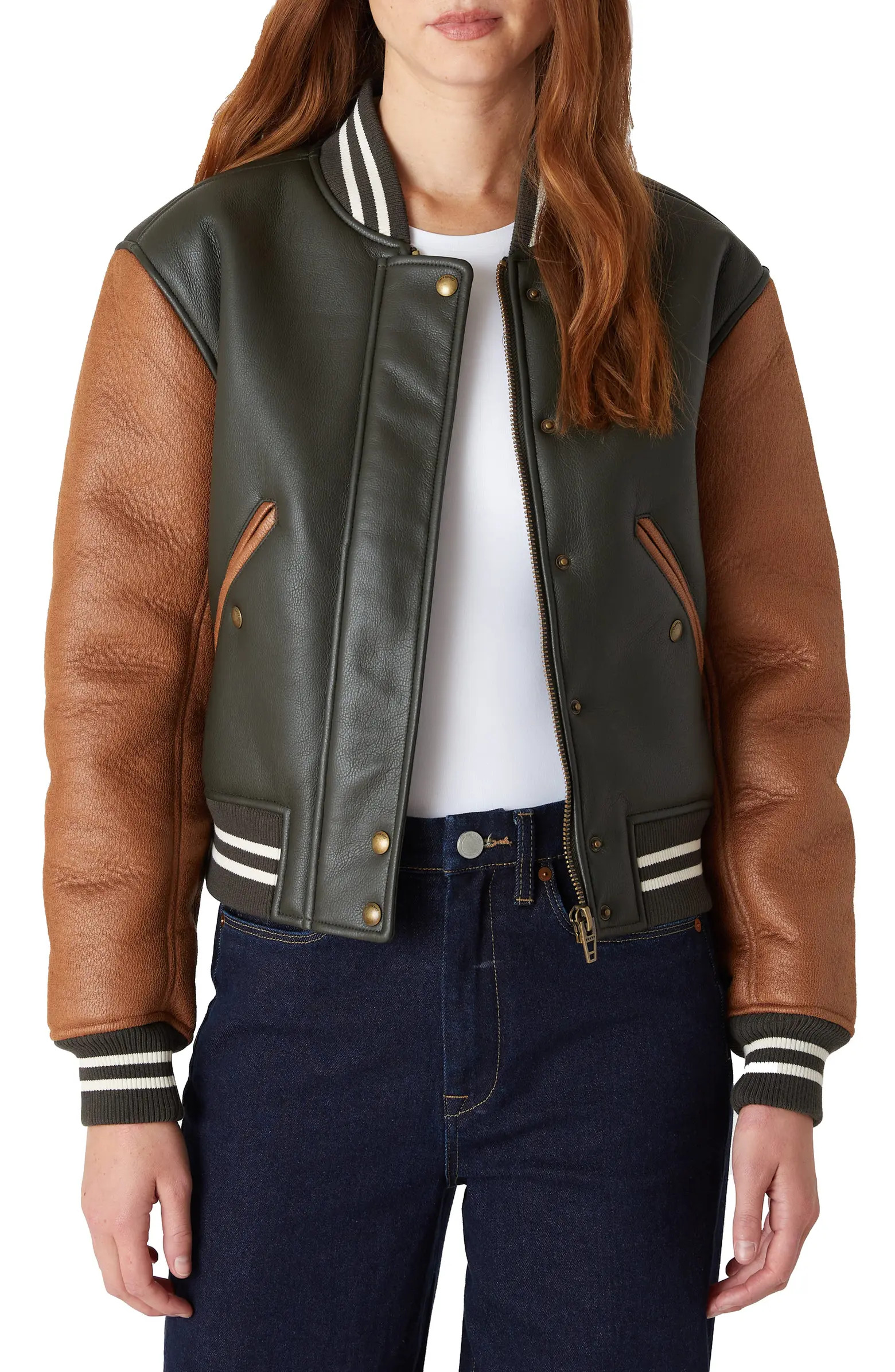 BLANKNYC Bonded Faux Leather Bomber Jacket | Nordstrom | Nordstrom