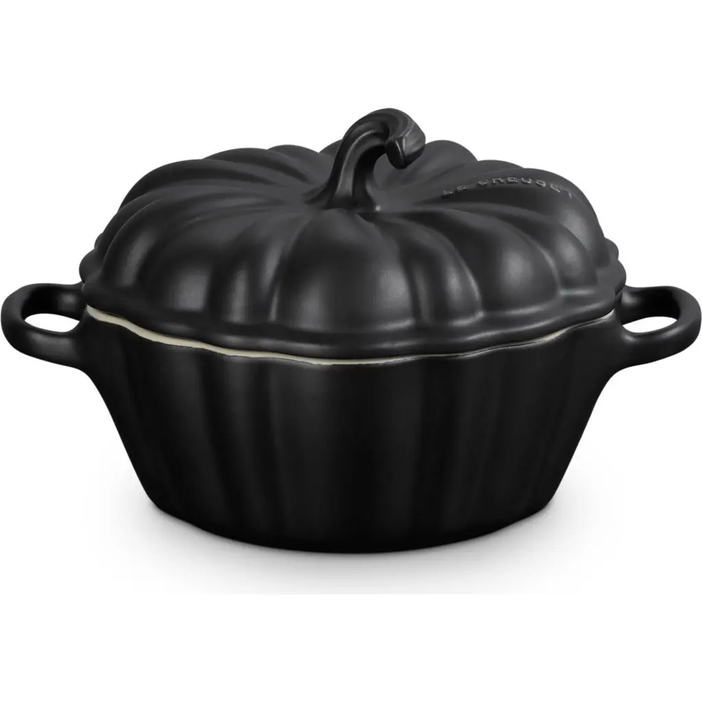 Le Creuset Figural Pumpkin Mini Baking Dish in Licorice at Nordstrom | Nordstrom