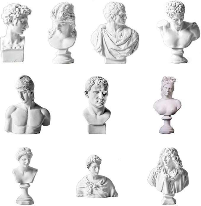 ARRIVEOK Famous Sculpture Resin Bust Statue Greek Mythology Figurine Gypsum Portraits Nordic Styl... | Amazon (US)