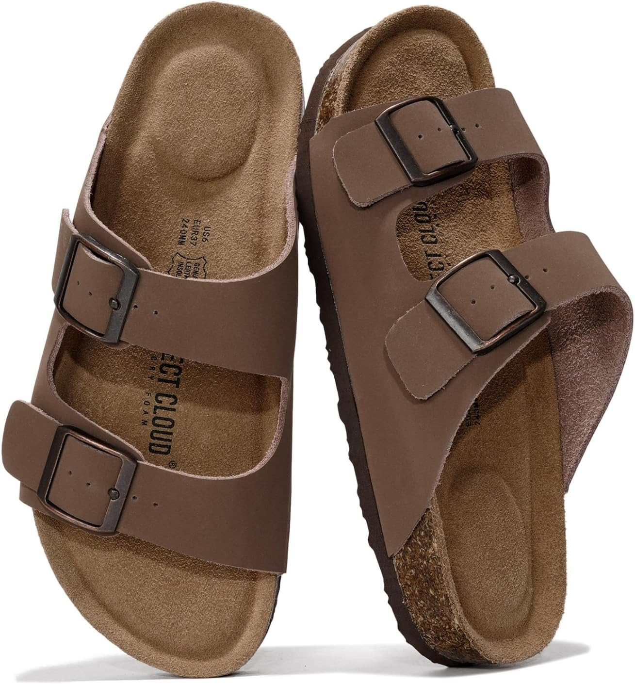 100% Genuine Leather Womens Sandals Slides for Women Everyday Sandals Women | Amazon (US)