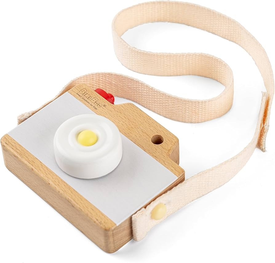 Bimi Boo Premium Wooden Baby Camera Toy with Detachable Strap - Perfect for Pretend Play and Aest... | Amazon (US)
