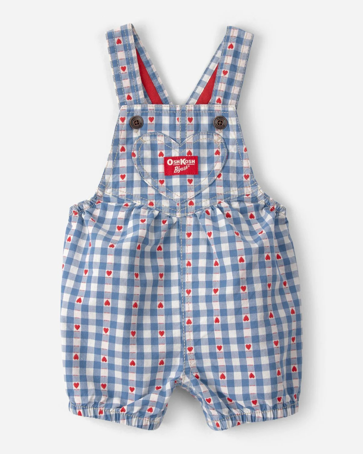 Baby Girl Heart Print Denim Shortall - OshKosh B'gosh | Carter's | Carter's Inc