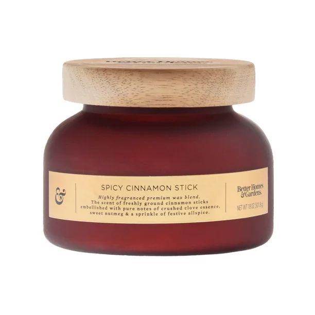 Better Homes & Gardens Spicy Cinnamon Stick 18oz Scented 2-Wick Candle | Walmart (US)