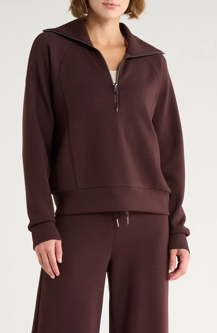 SPANX® AirEssentials Half Zip Sweatshirt | Nordstrom | Nordstrom