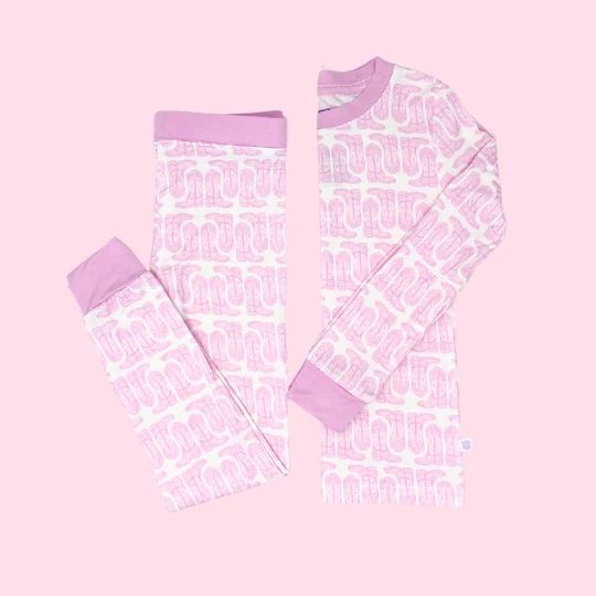 Pink Boots PJ Set | Poppy Kids Co