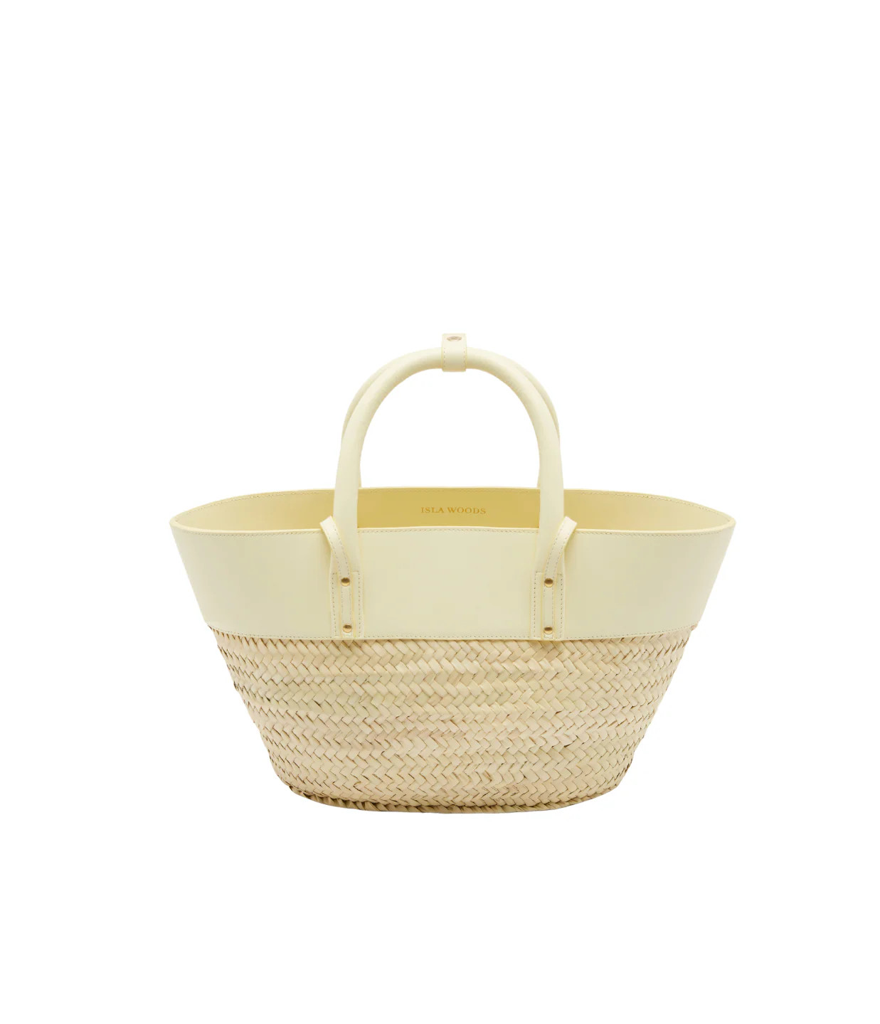Isla Woods Medium Basket Bag in Limoncello | Mode Sportif