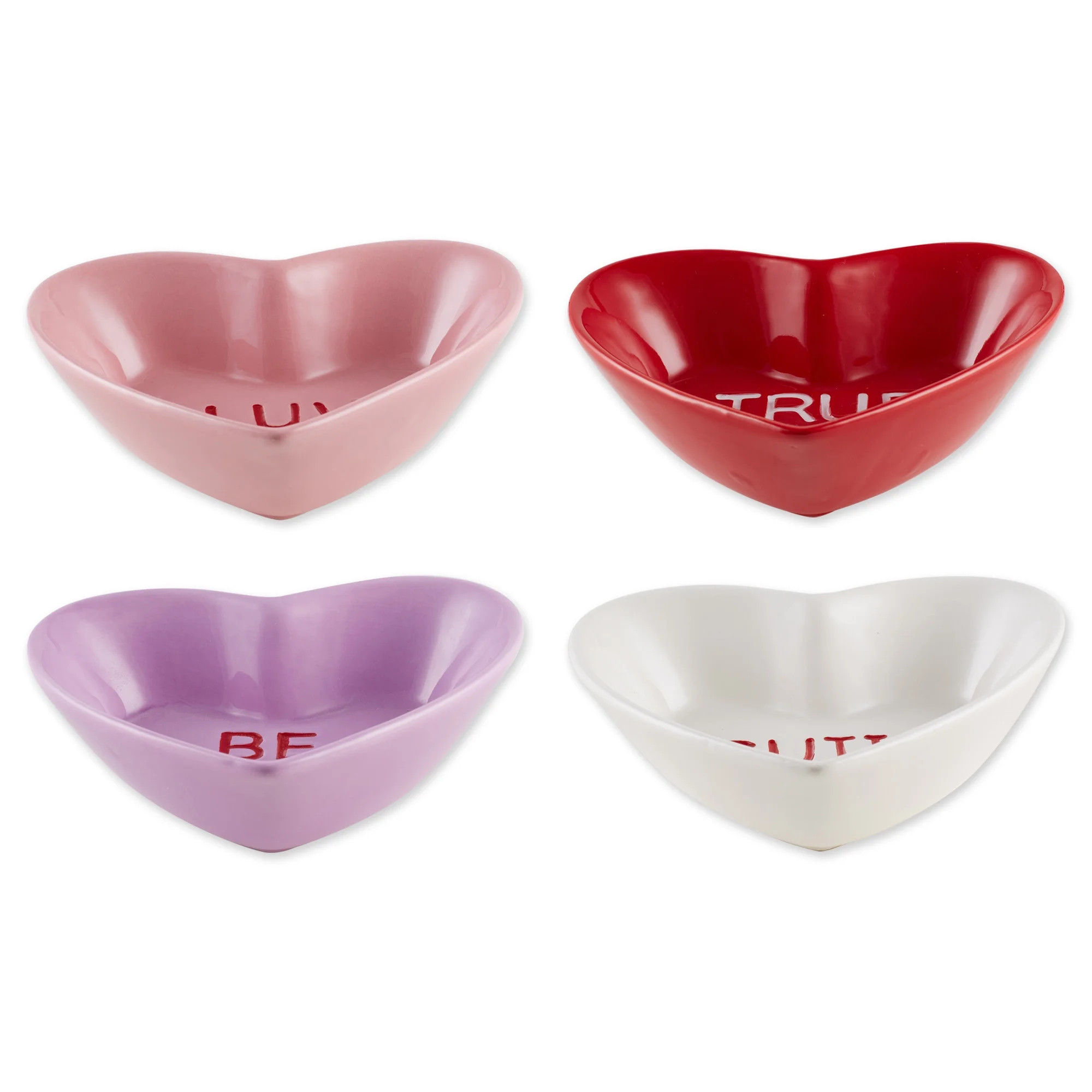 DII Sweet Talk Multi-Color Candy Bowls (Set of 4) 6x6x1.75 | Walmart (US)