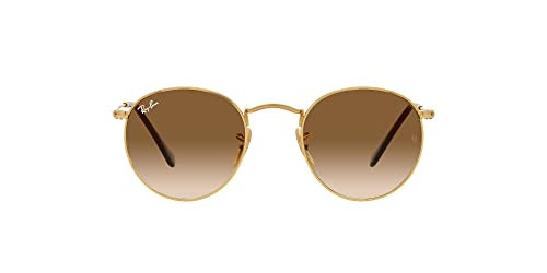 Ray-Ban Womens Rb3447 Round Metal Sunglasses, Gold/Clear Gradient Brown, 50 Mm US | Amazon (US)